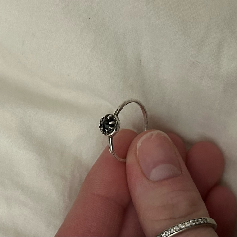 Black Obsidian Sterling Silver Ring